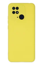 Newface Xiaomi Redmi 10C Kılıf Nano içi Kadife Silikon - Sarı