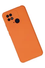 Newface Xiaomi Redmi 10C Kılıf Nano içi Kadife Silikon - Turuncu - Görsel 2
