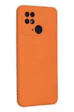 Newface Xiaomi Redmi 10C Kılıf Nano içi Kadife Silikon - Turuncu - Görsel 3