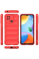 Newface Xiaomi Redmi 10C Kılıf Optimum Silikon - Kırmızı - Görsel 3