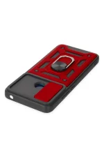 Newface Xiaomi Redmi 10C Kılıf Pars Lens Yüzüklü Silikon - Kırmızı - Görsel 4