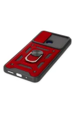 Newface Xiaomi Redmi 10C Kılıf Pars Lens Yüzüklü Silikon - Kırmızı - Görsel 5