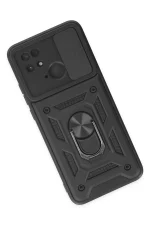 Newface Xiaomi Redmi 10C Kılıf Pars Lens Yüzüklü Silikon - Siyah - Görsel 3