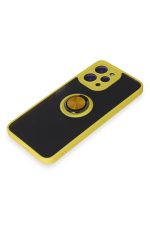 Newface Xiaomi Redmi 12 Kılıf Montreal Yüzüklü Silikon Kapak - Sarı - Görsel 4