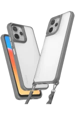 Newface Xiaomi Redmi 12 Kılıf Penta Silikon Kılıf - Titan Gri