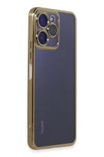 Newface Xiaomi Redmi 12 Kılıf Razer Lensli Silikon - Gold - Görsel 2