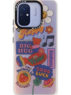 Newface Xiaomi Redmi 12C Kılıf Estoril Desenli Kapak - Estoril - 15