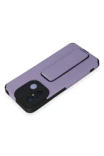 Newface Xiaomi Redmi 12C Kılıf Mega Standlı Silikon - Lila - Görsel 3