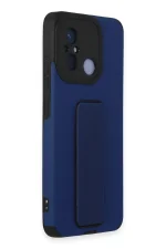Newface Xiaomi Redmi 12C Kılıf Mega Standlı Silikon - Mavi - Görsel 2