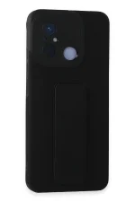 Newface Xiaomi Redmi 12C Kılıf Mega Standlı Silikon - Siyah