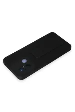 Newface Xiaomi Redmi 12C Kılıf Mega Standlı Silikon - Siyah - Görsel 3