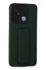 Newface Xiaomi Redmi 12C Kılıf Mega Standlı Silikon - Yeşil