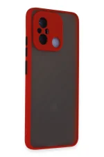 Newface Xiaomi Redmi 12C Kılıf Montreal Silikon Kapak - Kırmızı - Görsel 2