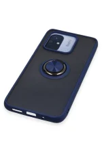 Newface Xiaomi Redmi 12C Kılıf Montreal Yüzüklü Silikon Kapak - Lacivert - Görsel 4