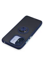 Newface Xiaomi Redmi 12C Kılıf Montreal Yüzüklü Silikon Kapak - Lacivert - Görsel 5