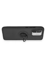 Newface Xiaomi Redmi 12C Kılıf Montreal Yüzüklü Silikon Kapak - Siyah - Görsel 3