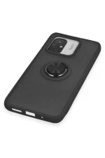 Newface Xiaomi Redmi 12C Kılıf Montreal Yüzüklü Silikon Kapak - Siyah - Görsel 5