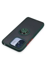 Newface Xiaomi Redmi 12C Kılıf Montreal Yüzüklü Silikon Kapak - Yeşil - Görsel 4