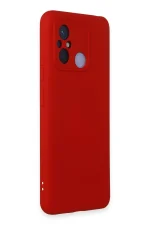 Newface Xiaomi Redmi 12C Kılıf Nano içi Kadife Silikon - Kırmızı - Görsel 2