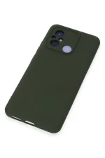 Newface Xiaomi Redmi 12C Kılıf Nano içi Kadife Silikon - Koyu Yeşil - Görsel 4