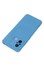 Newface Xiaomi Redmi 12C Kılıf Nano içi Kadife Silikon - Mavi - Görsel 3