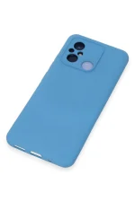 Newface Xiaomi Redmi 12C Kılıf Nano içi Kadife Silikon - Mavi - Görsel 4