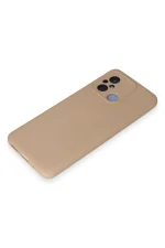 Newface Xiaomi Redmi 12C Kılıf Nano içi Kadife Silikon - Pudra - Görsel 4