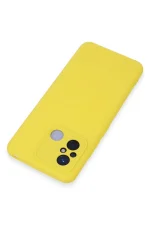 Newface Xiaomi Redmi 12C Kılıf Nano içi Kadife Silikon - Sarı - Görsel 3