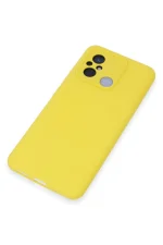 Newface Xiaomi Redmi 12C Kılıf Nano içi Kadife Silikon - Sarı - Görsel 4