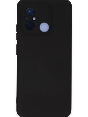 Newface Xiaomi Redmi 12C Kılıf Nano içi Kadife Silikon - Siyah
