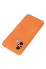 Newface Xiaomi Redmi 12C Kılıf Nano içi Kadife Silikon - Turuncu - Görsel 3