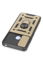 Newface Xiaomi Redmi 12C Kılıf Pars Lens Yüzüklü Silikon - Gold - Görsel 4