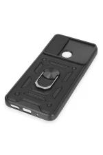 Newface Xiaomi Redmi 12C Kılıf Pars Lens Yüzüklü Silikon - Siyah - Görsel 5