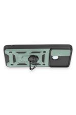 Newface Xiaomi Redmi 12C Kılıf Pars Lens Yüzüklü Silikon - Yeşil - Görsel 3