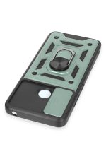 Newface Xiaomi Redmi 12C Kılıf Pars Lens Yüzüklü Silikon - Yeşil - Görsel 4