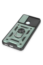 Newface Xiaomi Redmi 12C Kılıf Pars Lens Yüzüklü Silikon - Yeşil - Görsel 5