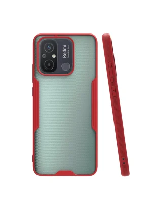 Newface Xiaomi Redmi 12C Kılıf Platin Silikon - Kırmızı