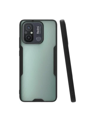 Newface Xiaomi Redmi 12C Kılıf Platin Silikon - Siyah