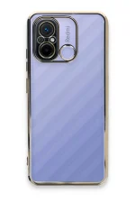 Newface Xiaomi Redmi 12C Kılıf Razer Lensli Silikon - Gold