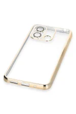 Newface Xiaomi Redmi 12C Kılıf Razer Lensli Silikon - Gold - Görsel 5