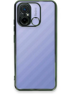 Newface Xiaomi Redmi 12C Kılıf Razer Lensli Silikon - Yeşil