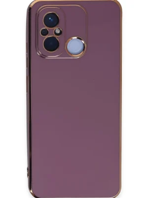 Newface Xiaomi Redmi 12C Kılıf Volet Silikon - Mor