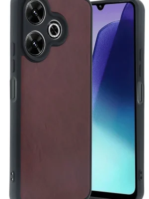 Newface Xiaomi Redmi 13 4G Kılıf Aras Deri Kapak - Bordo