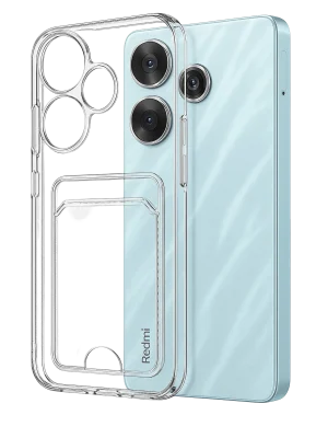 Newface Xiaomi Redmi 13 4G Kılıf Kart Şeffaf Silikon - Şeffaf