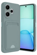 Newface Xiaomi Redmi 13 4G Kılıf Kelvin Kartvizitli Silikon - Açık Yeşil