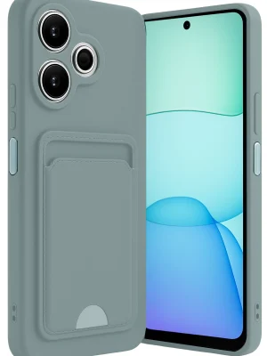 Newface Xiaomi Redmi 13 4G Kılıf Kelvin Kartvizitli Silikon - Açık Yeşil