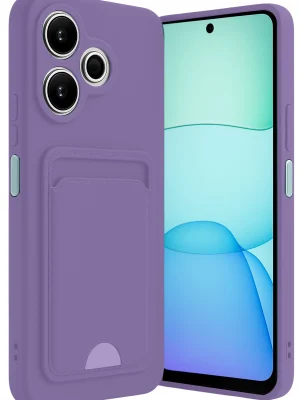 Newface Xiaomi Redmi 13 4G Kılıf Kelvin Kartvizitli Silikon - Lila