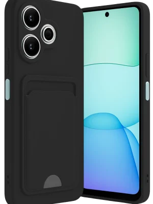 Newface Xiaomi Redmi 13 4G Kılıf Kelvin Kartvizitli Silikon - Siyah