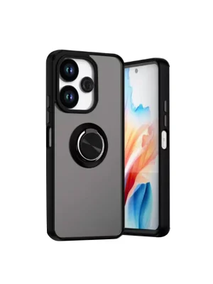 Newface Xiaomi Redmi 13 4G Kılıf Montreal Yüzüklü Silikon Kapak - Siyah