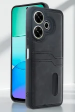 Newface Xiaomi Redmi 13 4G Kılıf Sara Kartvizitli Deri Kılıf - Taba - Görsel 2